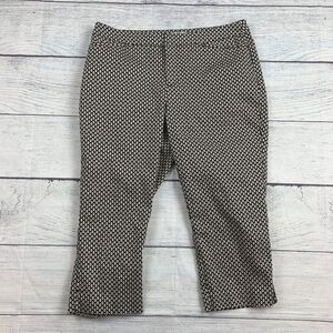 Coldwater Creek Capri Pants sz 10 Petite Natural Fit Patterned Inseam 20"